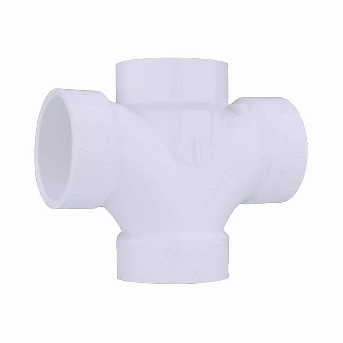 Charlotte Pipe - PVC004280600 - Schedule 40 1-1/2 in. Hub x 1-1/2 in. Dia. Hub PVC Double Sanitary Tee