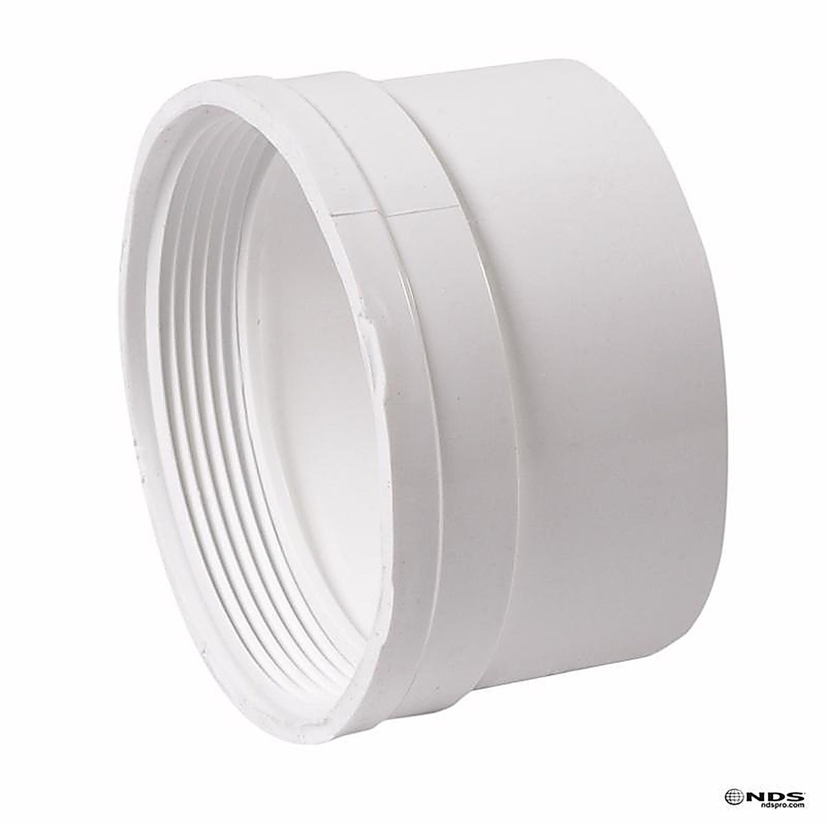 NDS - 4P11 - Schedule 35 4 in. Hub each X 4 in. D FPT PVC Pipe Adapter