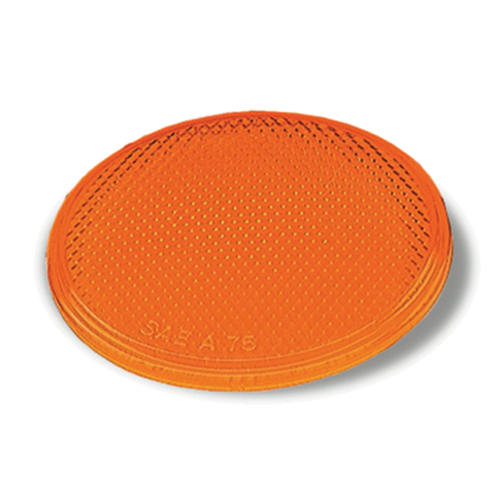 Grote - 40053-3 - Reflector, 3 in , Yellow, Round Stick-On (50 Pack)