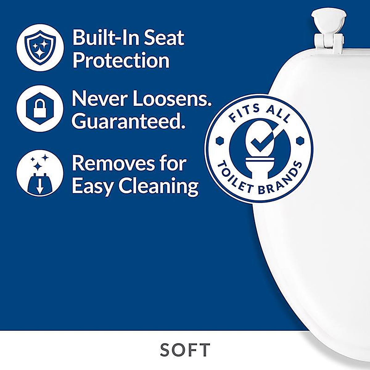 Bemis - 115EC000 - Elongated White Soft Toilet Seat