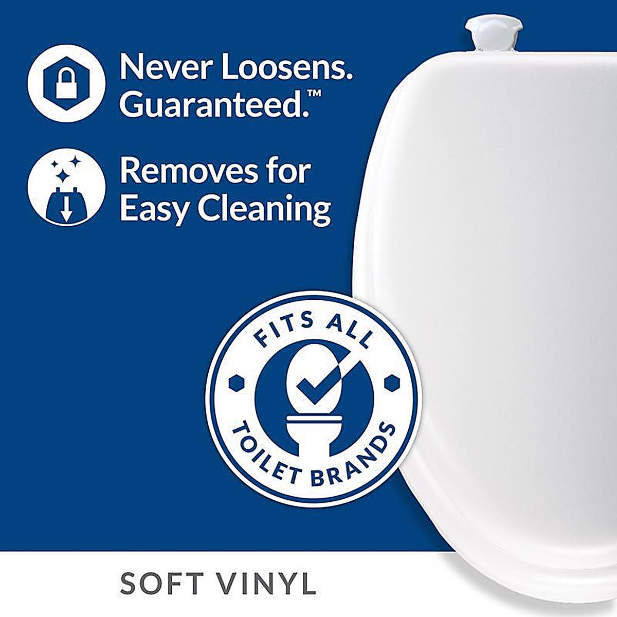 Bemis - 15EC000 - Round White Soft Toilet Seat