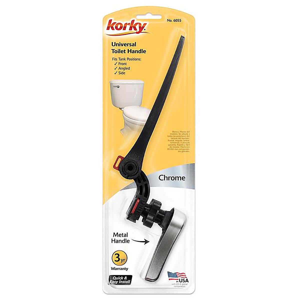 Korky - 6055BP - StrongARM Toilet Handle Chrome For Universal
