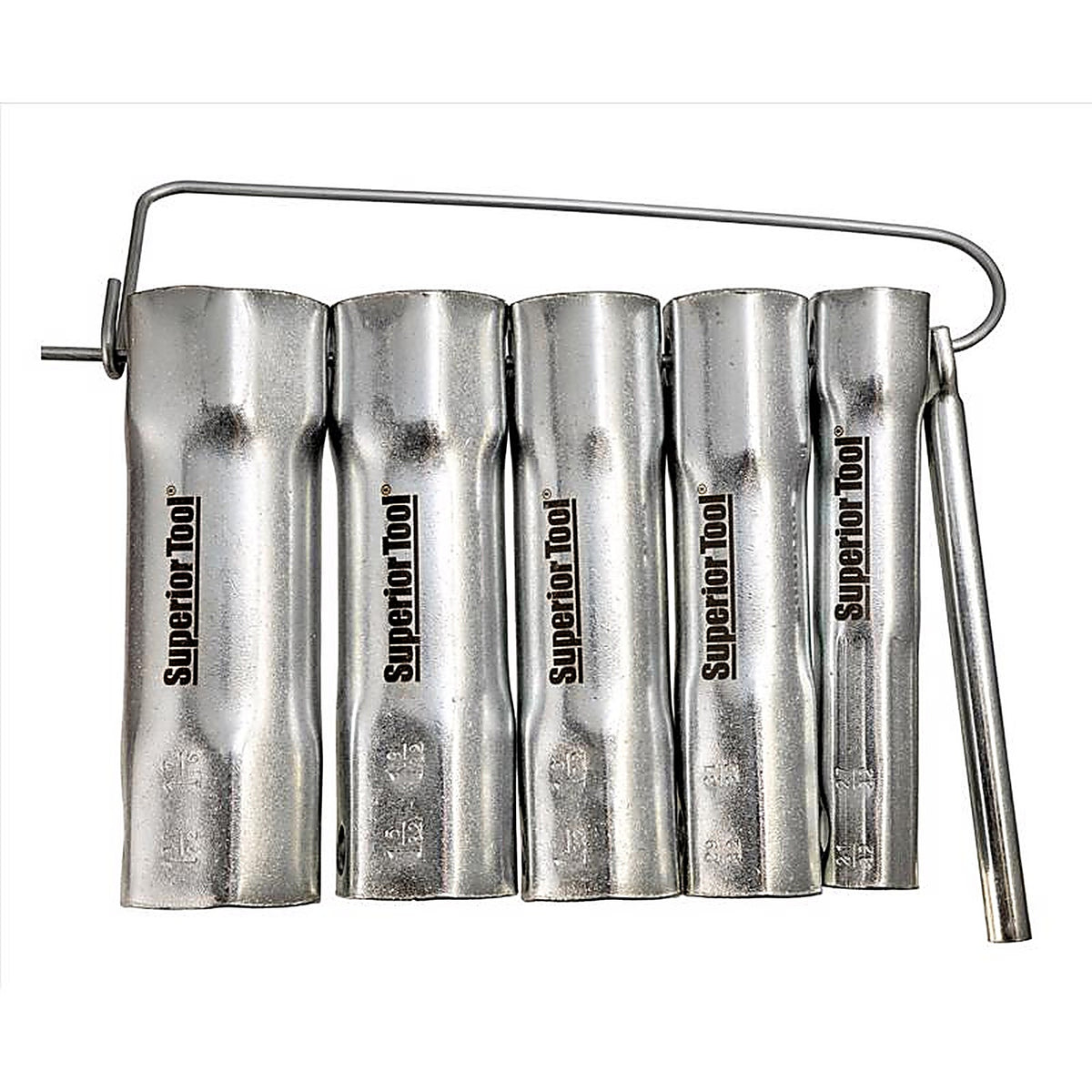 Superior Tool - 3755 - Shower Valve Socket Wrench Set Silver 6 pc