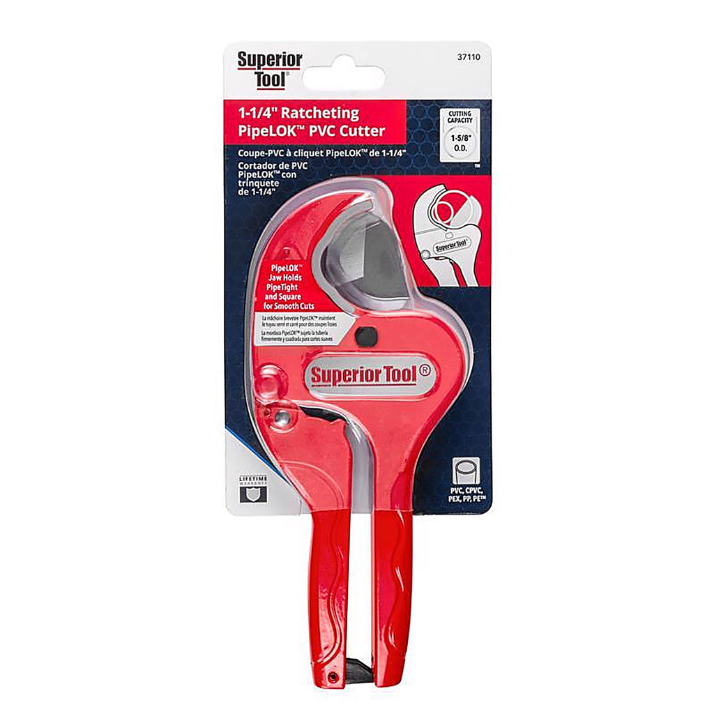 Superior Tool - 37110 - 1-5/16 in. Ratcheting Pipe Cutter Red 1 pc