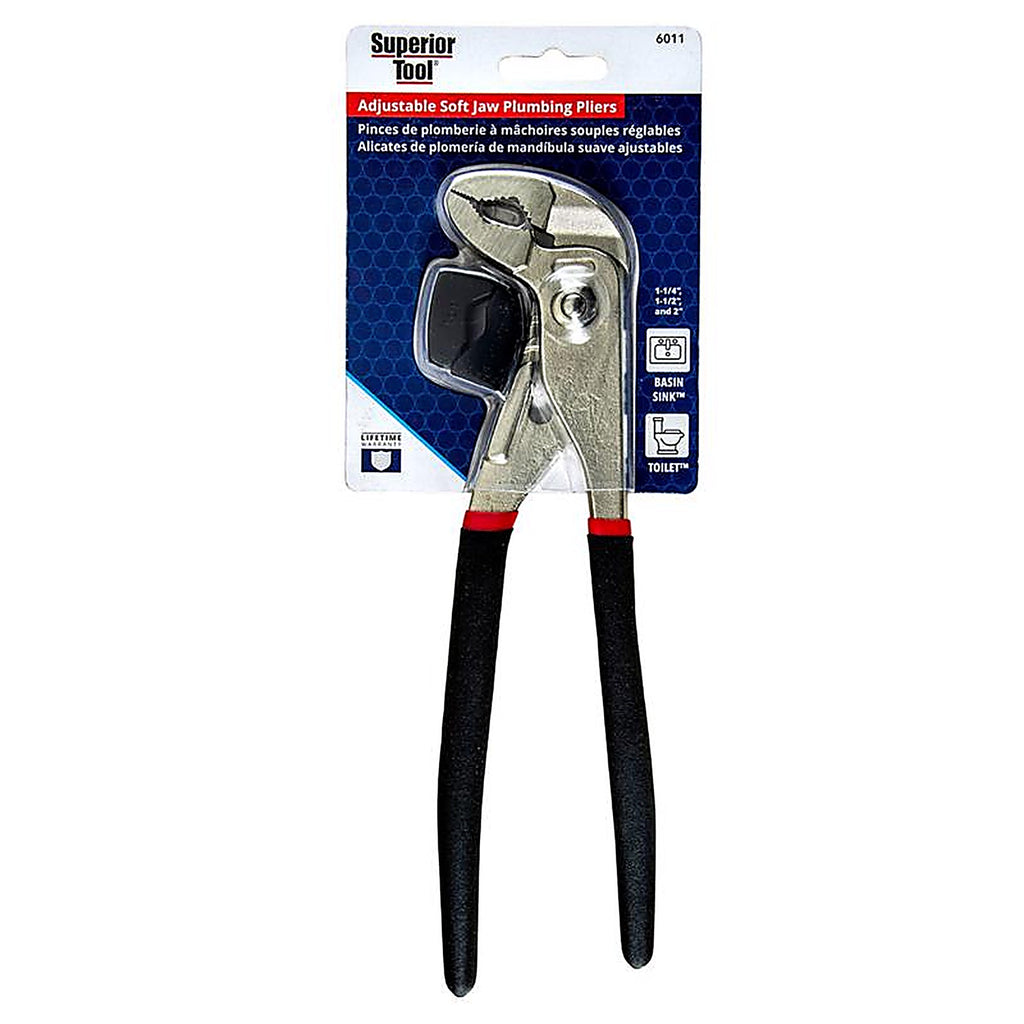 Superior Tool - 6011 - Pipe Wrench Plier Black/Red 3 pc
