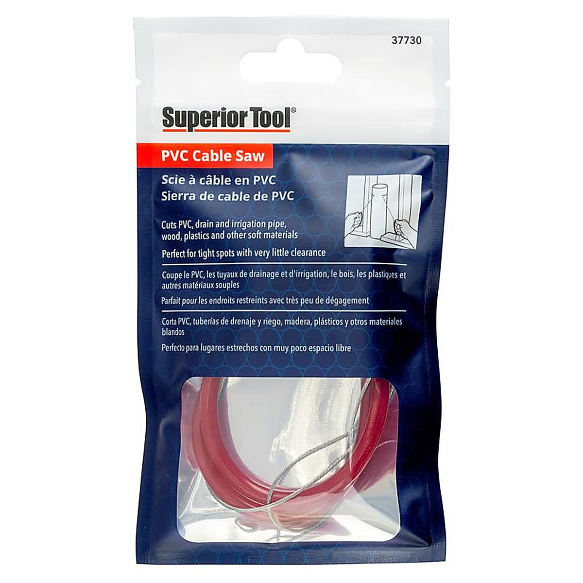 Superior Tool - 37730 - Cable Saw Black/Gray 1 pk