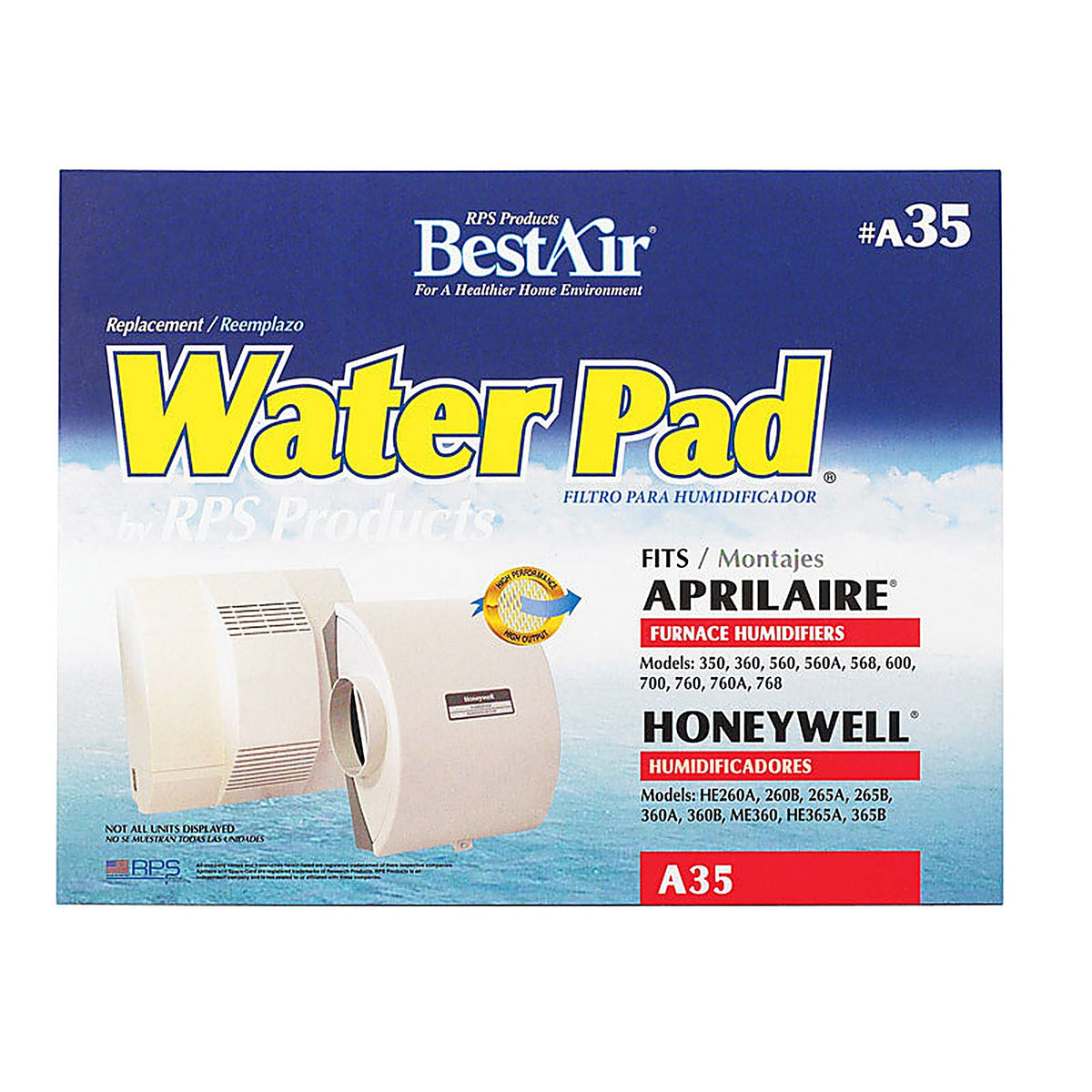 BestAir - A35 - Replacement Water Pad For Aprilaire 350, 360, 560A, 568, 600, 700, 760A, 768 - Honeywell HE26