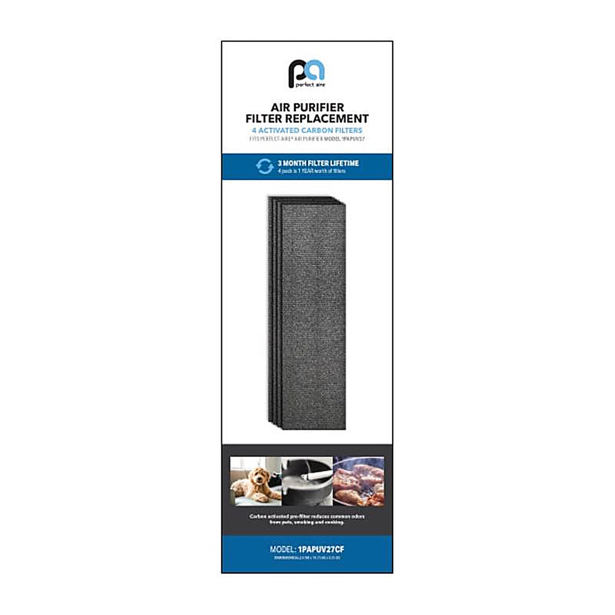Perfect Aire - 1PAPUV27CF - 18.75 in. H X 6 in. W Rectangular Carbon Pre-Filter