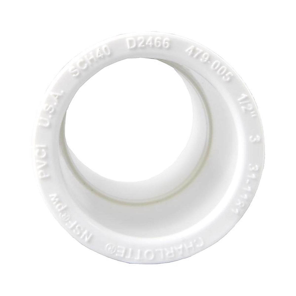 Charlotte Pipe - PVC 02100D 0600 - Schedule 40 1/2 in. Socket T X 1/2 in. D Socket PVC Coupling