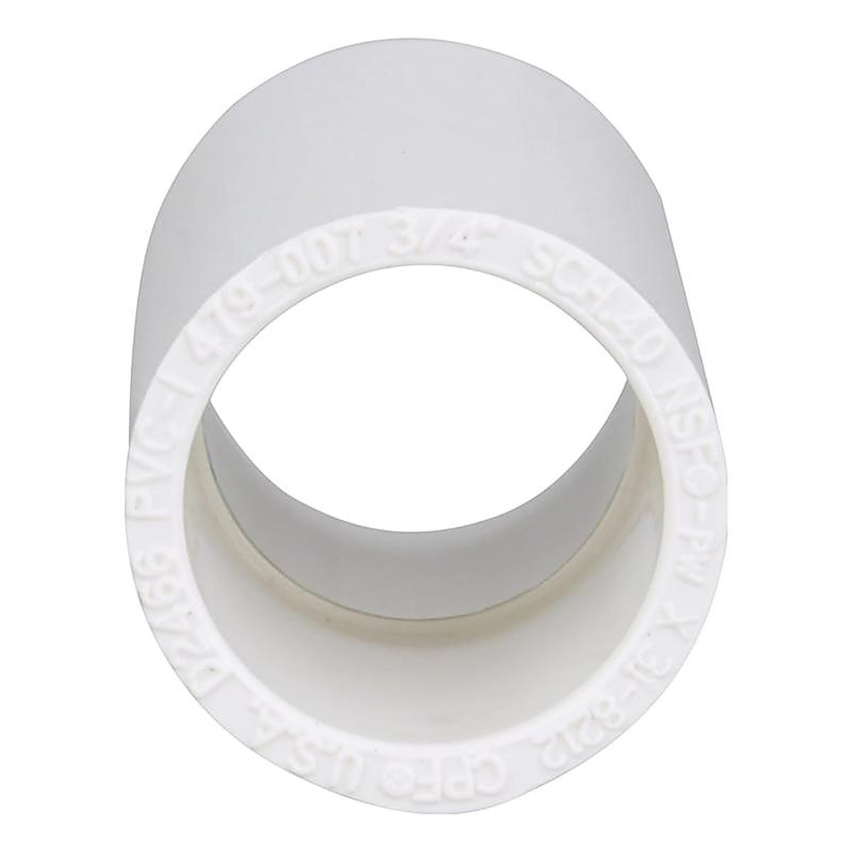 Charlotte Pipe - PVC 02100D 0800 - Schedule 40 3/4 in. Socket T X 3/4 in. D Socket PVC Coupling