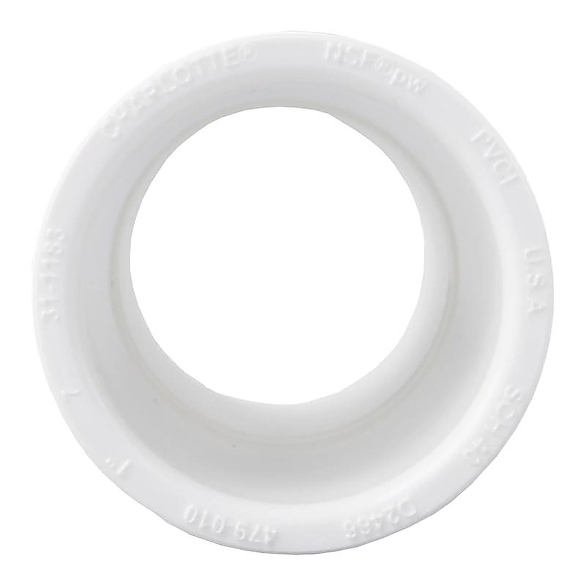 Charlotte Pipe - PVC 02100D 1000 - Schedule 40 1 in. Socket T X 1 in. D Socket PVC Coupling
