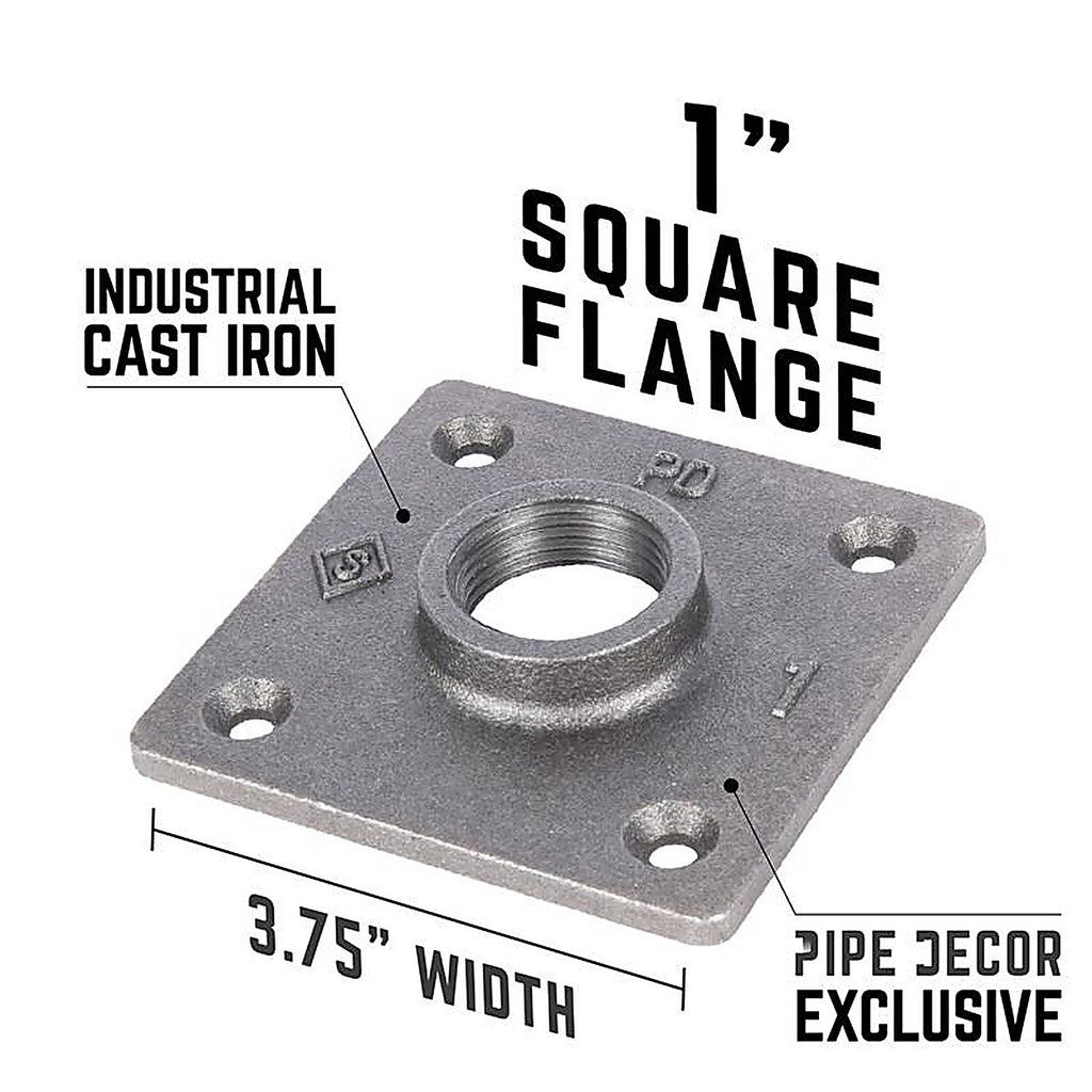 STZ Industries - 366 SQFL-1-2 - Pipe Decor Iron Flange 1 in.