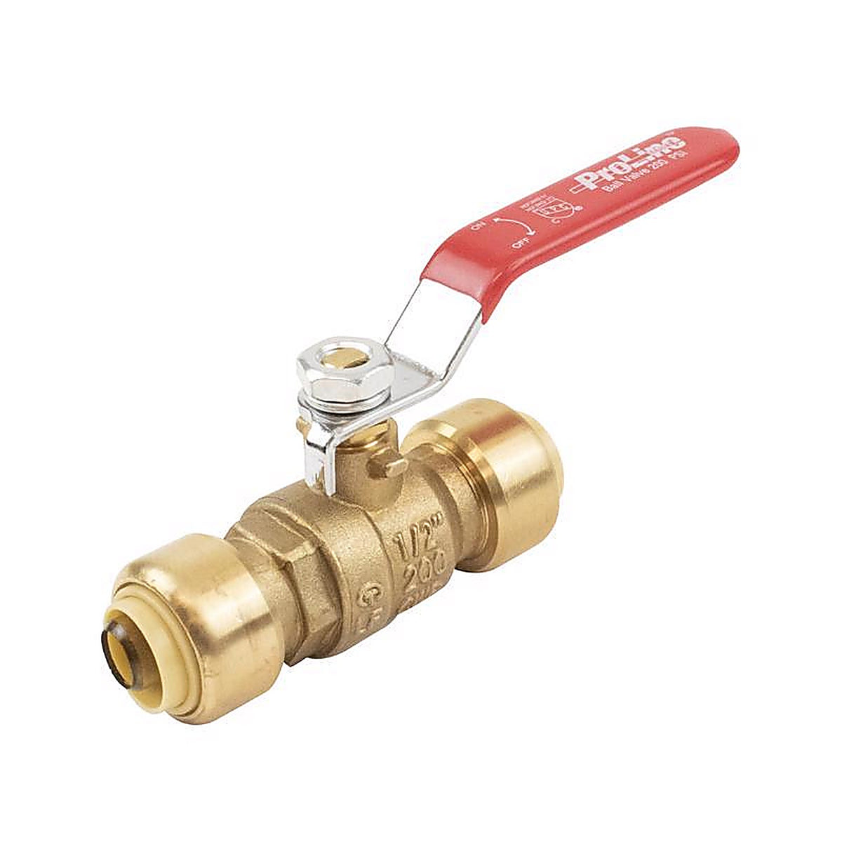 B&K - 1107-063 - Proline 1/2 in. Brass Push Fit Ball Valve Full Port
