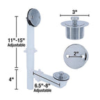 Danco - 9D00051933 - 1-1/2 in. D Chrome Plated Plastic Tub Drain Kit