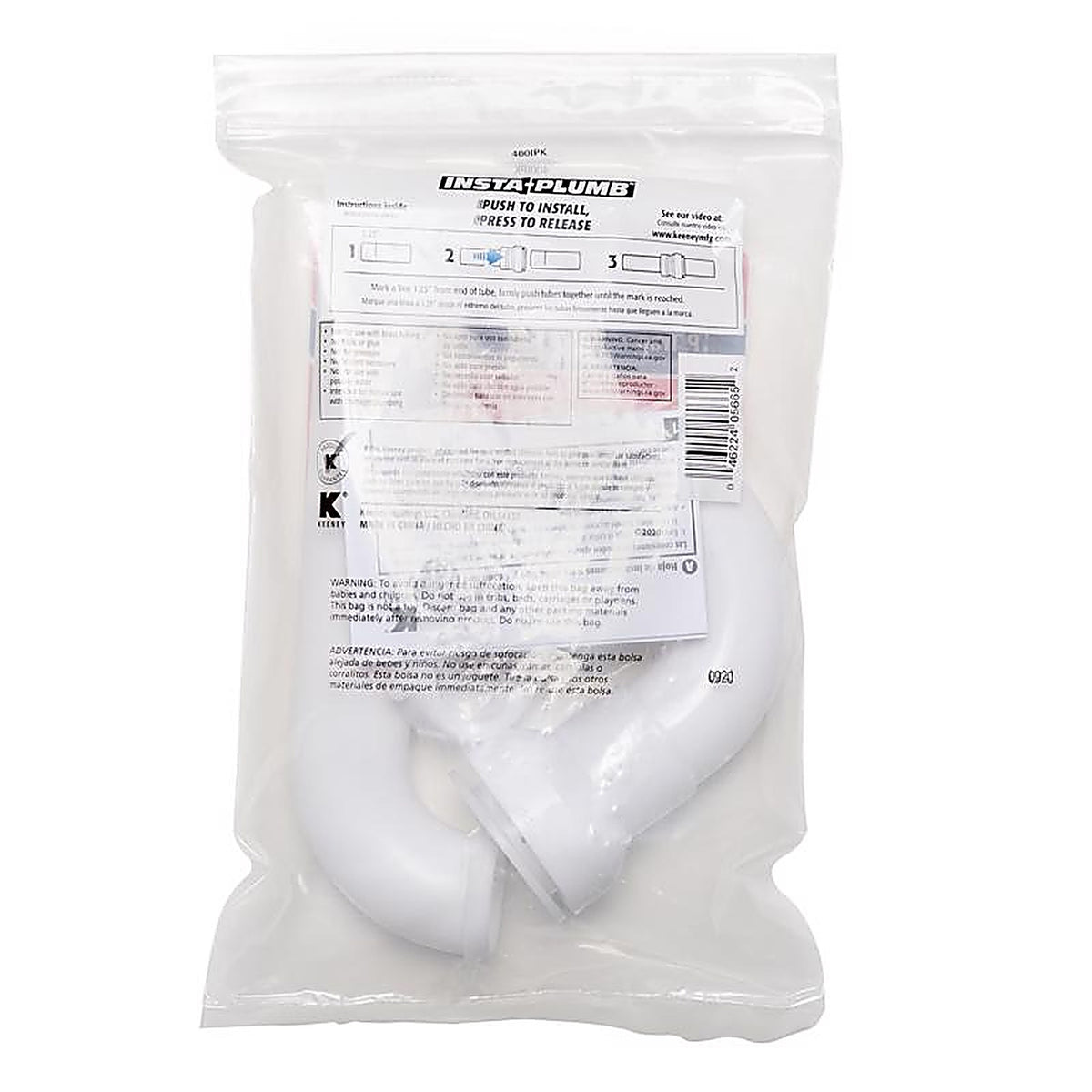 Keeney - 400IPK - Insta Plumb 1-1/2 in. D Plastic P-Trap