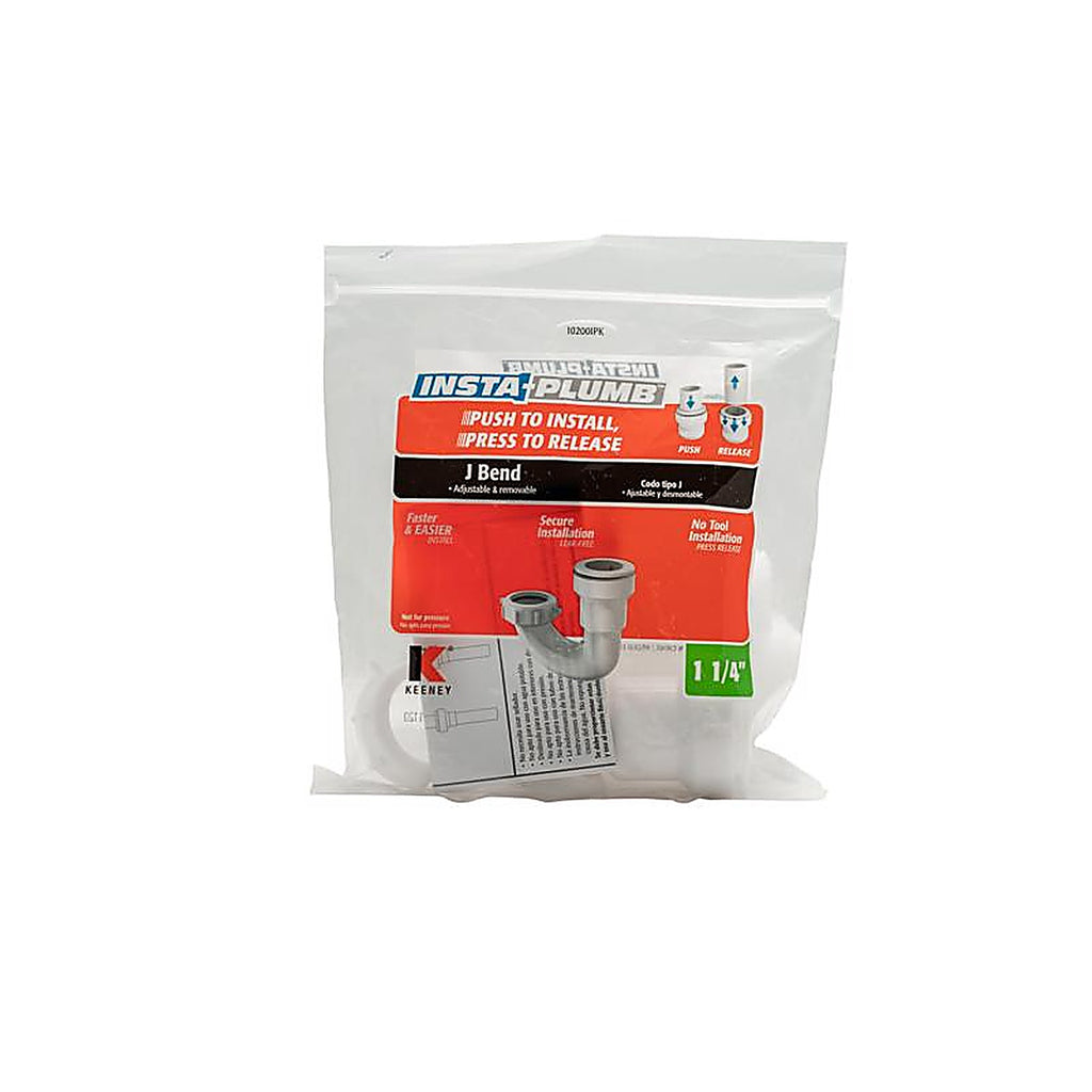 Keeney - 10200IPK - insta plumb 1-1/4 in. D Plastic J-Bend