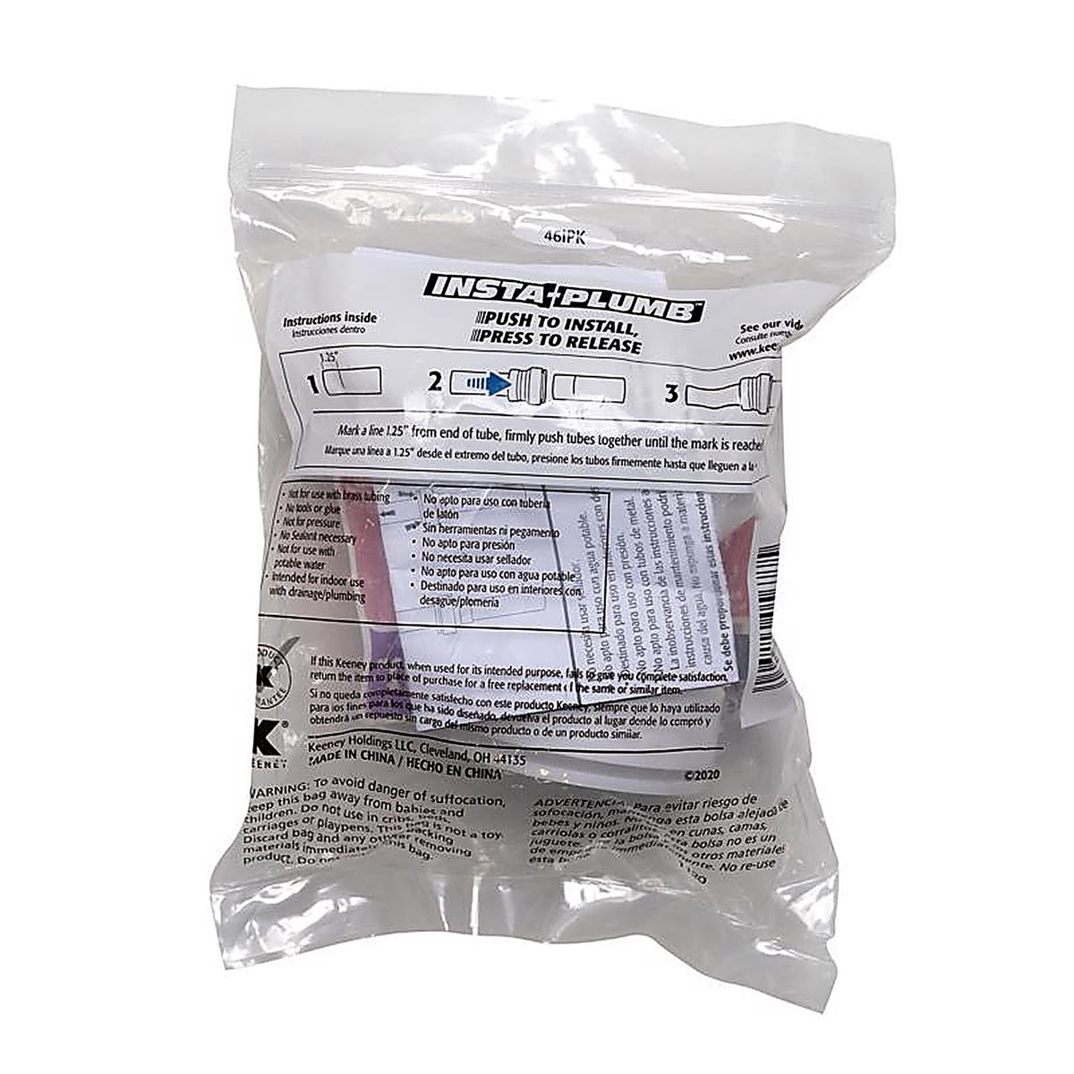 Keeney - 10200IPK - insta plumb 1-1/4 in. D Plastic J-Bend