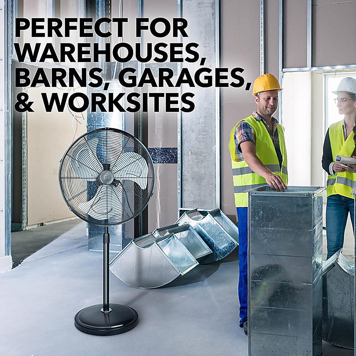 Perfect Aire - 1PAFP20 - 30.75 in. H X 20 in. D Oscillating Pedestal Fan