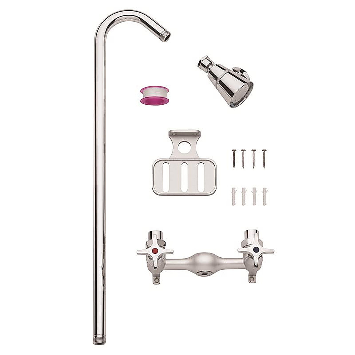 Homewerks - 3070-252-CHBWS - 2-Handle Chrome Wall Mount Tub Faucet