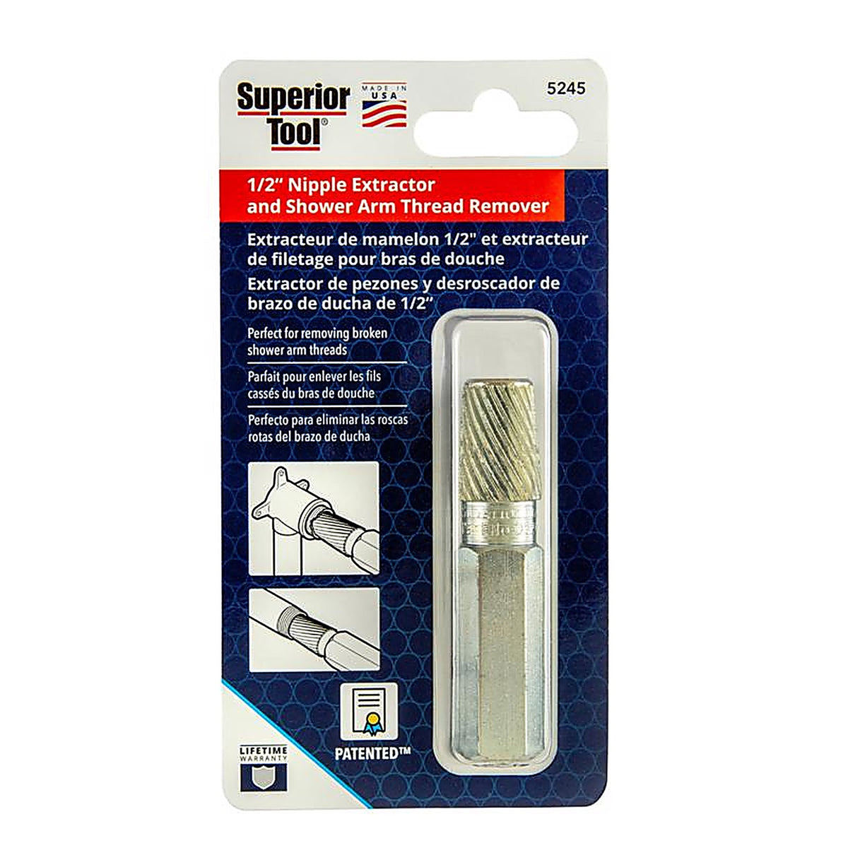 Superior Tool - 5245 - 1/2 in. Nipple Extractor Set 1 pc