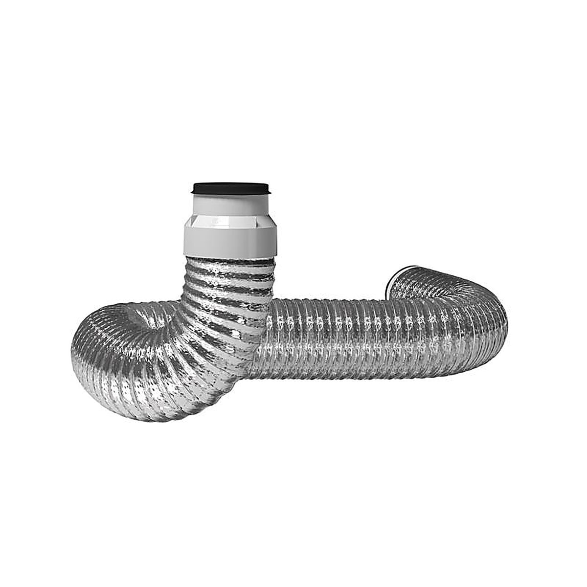 Imperial - VT0763 - 6 ft. L X 4 in. D Silver/White Aluminum/Plastic Semi-Rigid Dryer Vent Kit