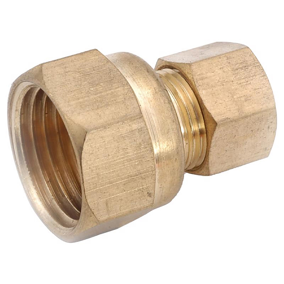 Anderson Metals - 750097-0604AH - 3/8 in. Female Compression Swivel in. X 1/4 in. D Compression Brass Adapter