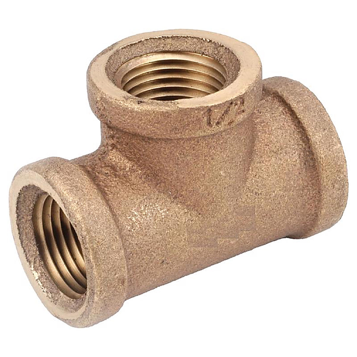 Anderson Metals - 738101-04AH - 1/4 in. FIP in. X 1/4 in. D FIP Brass Tee