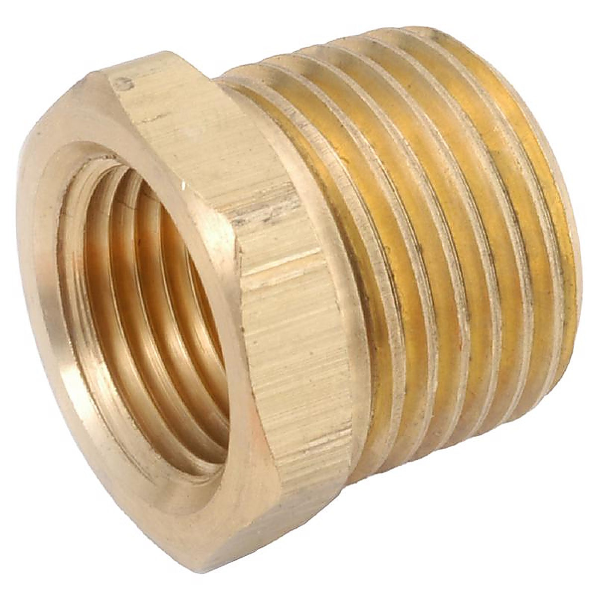 Anderson Metals - 756110-1606AH - 1 in. MIP in. X 3/8 in. D FIP Yellow Brass Hex Bushing