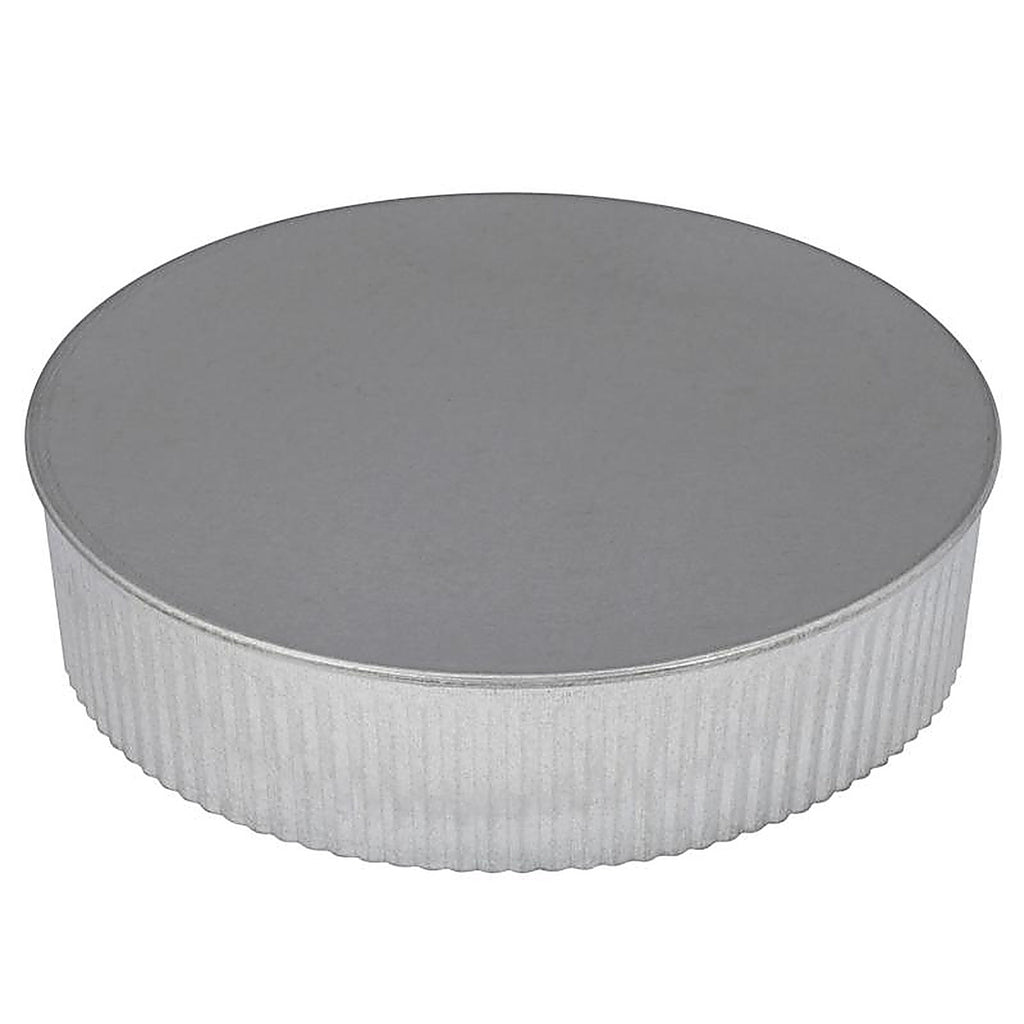 Imperial - GV0736 - 7 in. D Galvanized steel Crimped Pipe End Cap