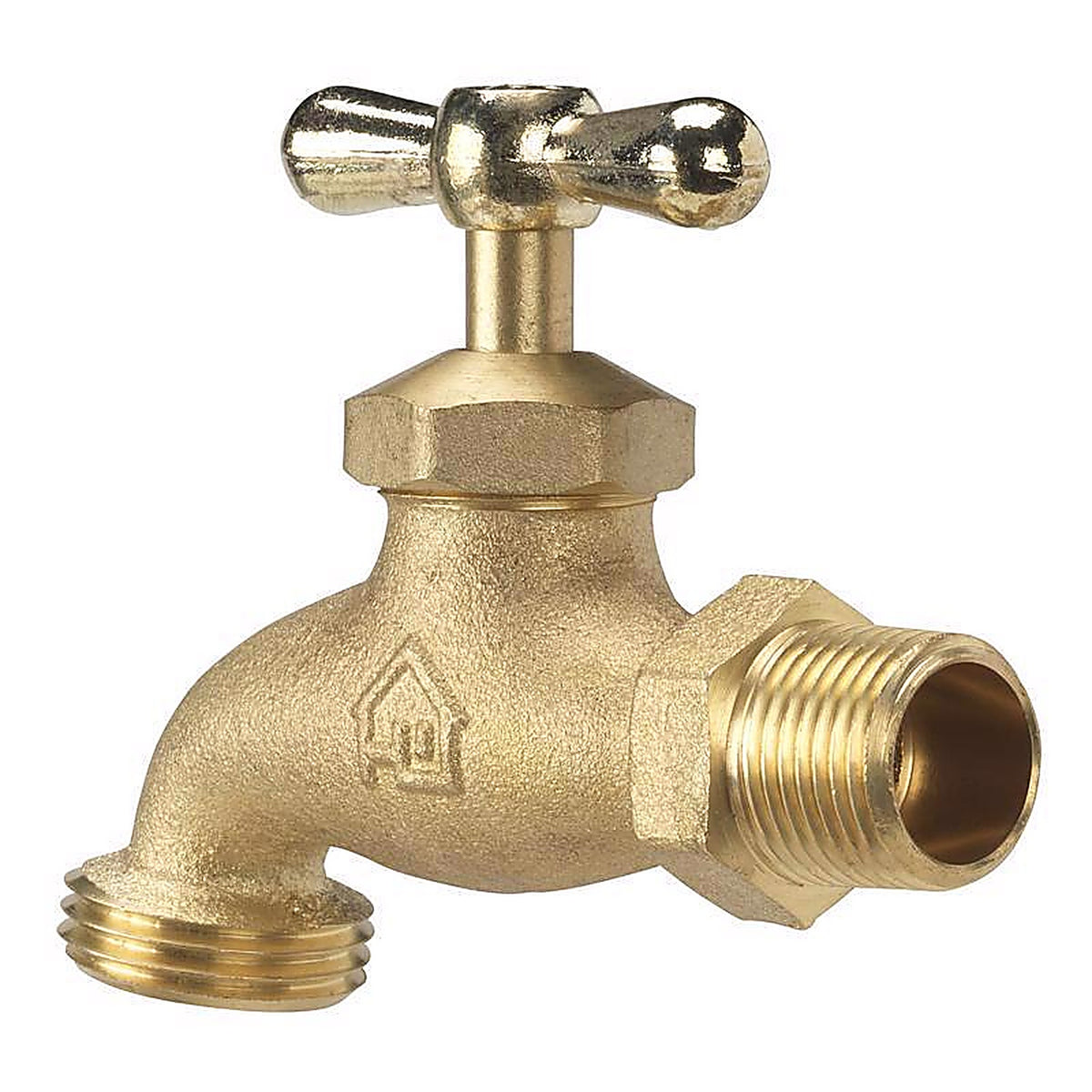 Homewerks - VHBCONC3 - 1/2 in. MIP pc X 3/4 in. MHT Brass Hose Bibb