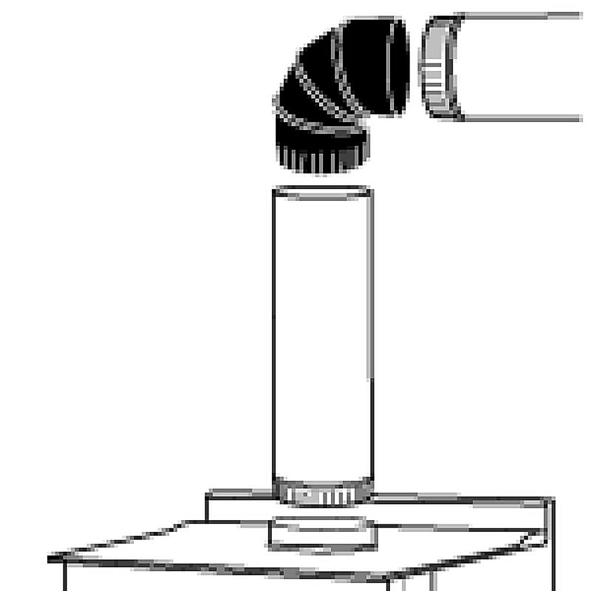 Imperial - BM0012 - 4 in. D X 4 in. D Adjustable 90 deg Steel Stove Pipe Elbow