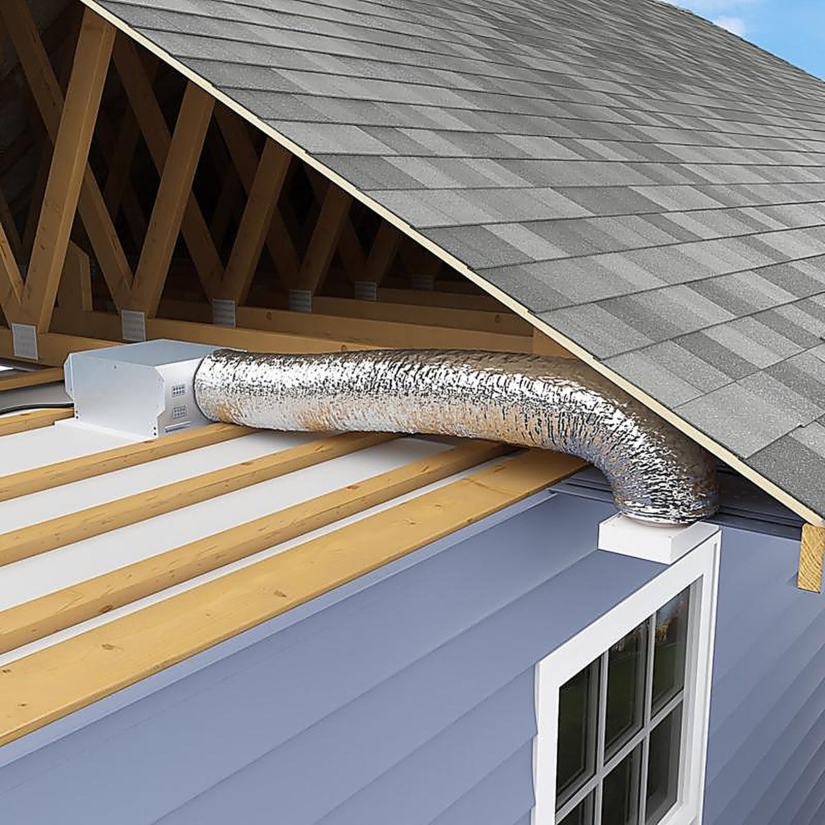 Imperial - MEA-0725-8 - 25 ft. L X 7 in. D Silver Poly Duct