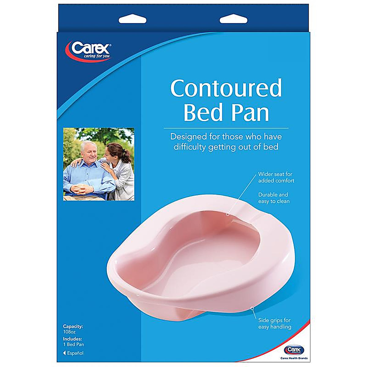 Carex - FGP70400 0000 - Pink Bedpan 108 oz 1 pk