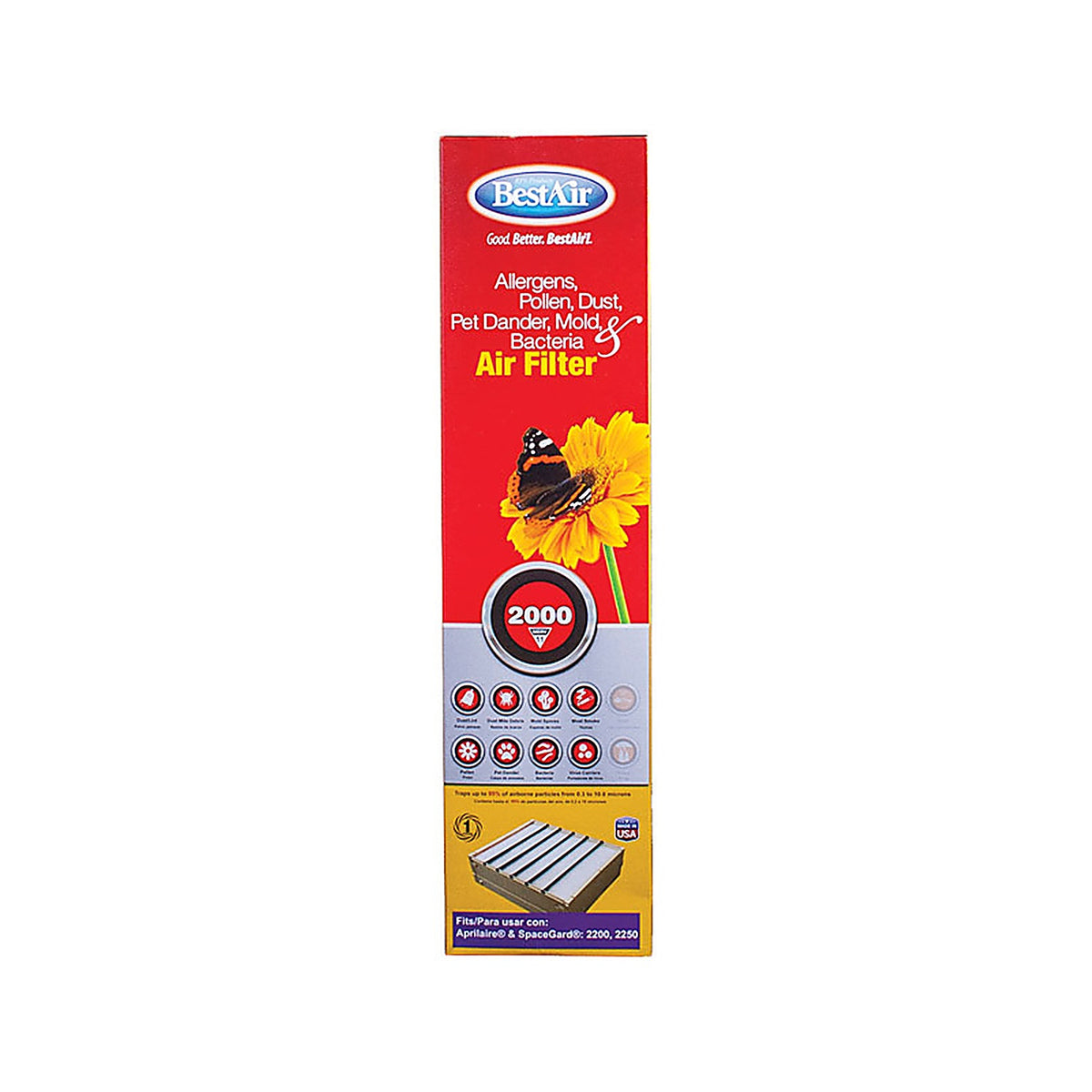 BestAir - A201-SGM-11R - 25 in. W x 20 in. H x 6 in. D 11 MERV Air Filter