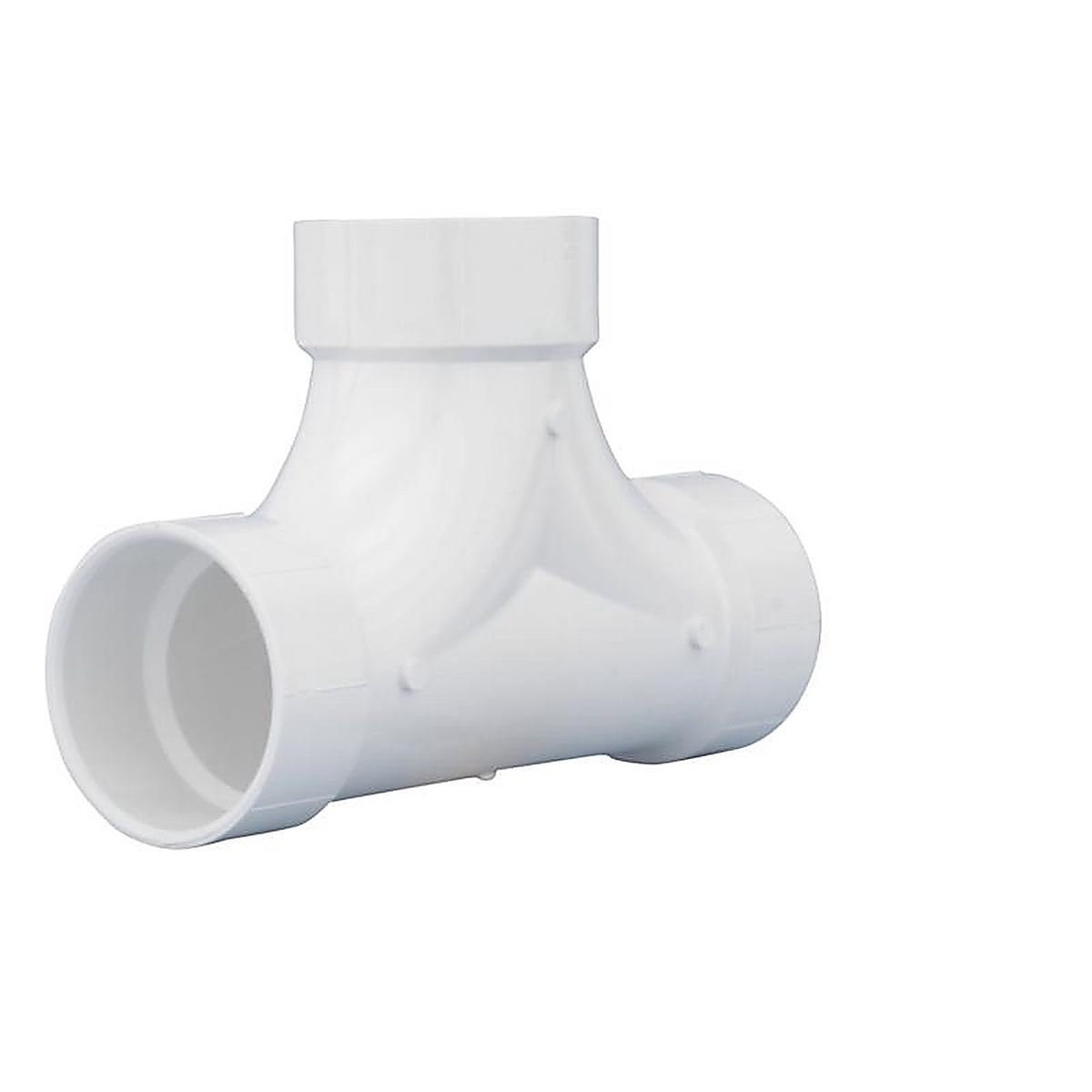 Charlotte Pipe - PVC004480800 - 4 in. Hub x 4 in. Dia. Hub PVC 2-Way Cleanout Tee