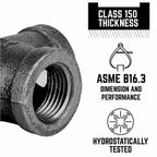 STZ Industries - 310T-38 - 3/8 in. FIP each X 3/8 in. D FIP Black Malleable Iron Tee