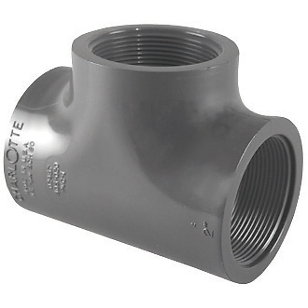 Charlotte Pipe - PVC084021400 - Schedule 80 1 in. FPT x 1 in. Dia. FPT PVC Tee
