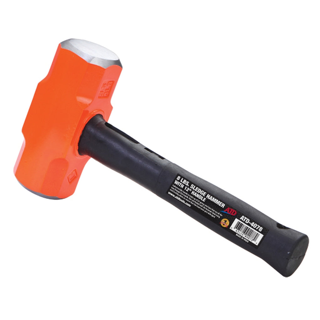 ATD - 4078 - Sledge Hammer, 8lb, Handle 12 in