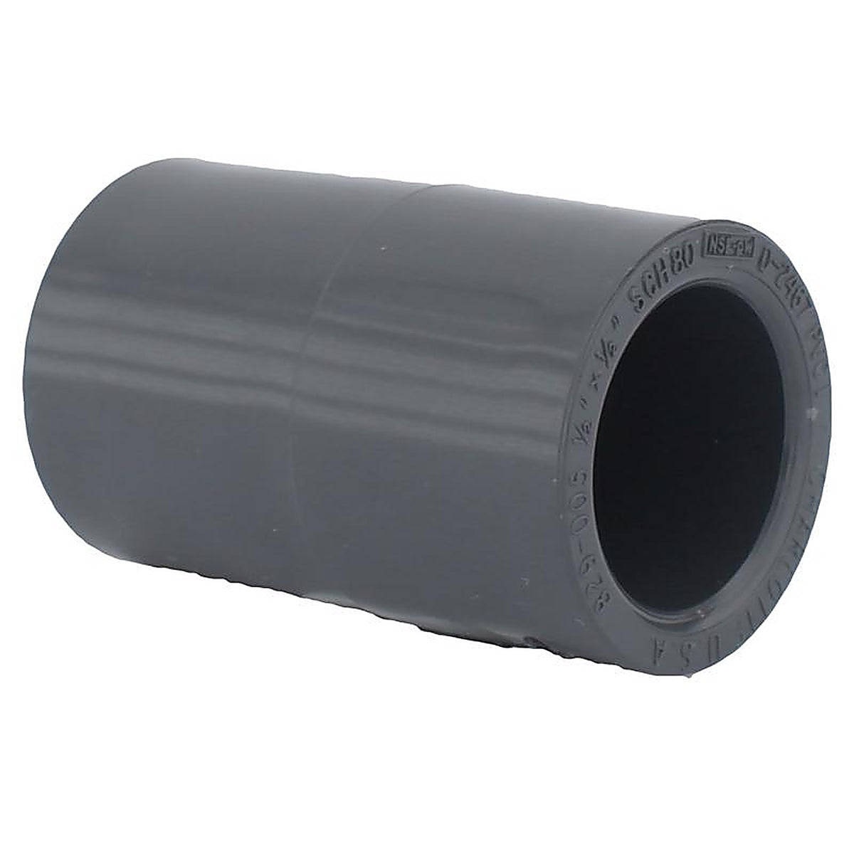 Charlotte Pipe - PVC081001000 - Schedule 80 1/2 in. Slip x 1/2 in. Dia. Slip PVC Coupling