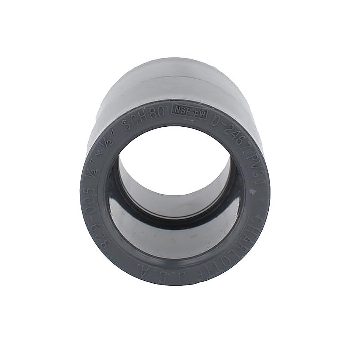 Charlotte Pipe - PVC081001000 - Schedule 80 1/2 in. Slip x 1/2 in. Dia. Slip PVC Coupling