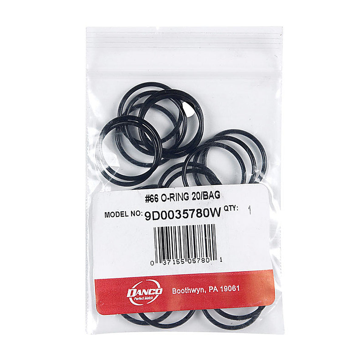 Danco - 35780W - 1 in. D X 7/8 in. D Rubber O-Ring 20 pk