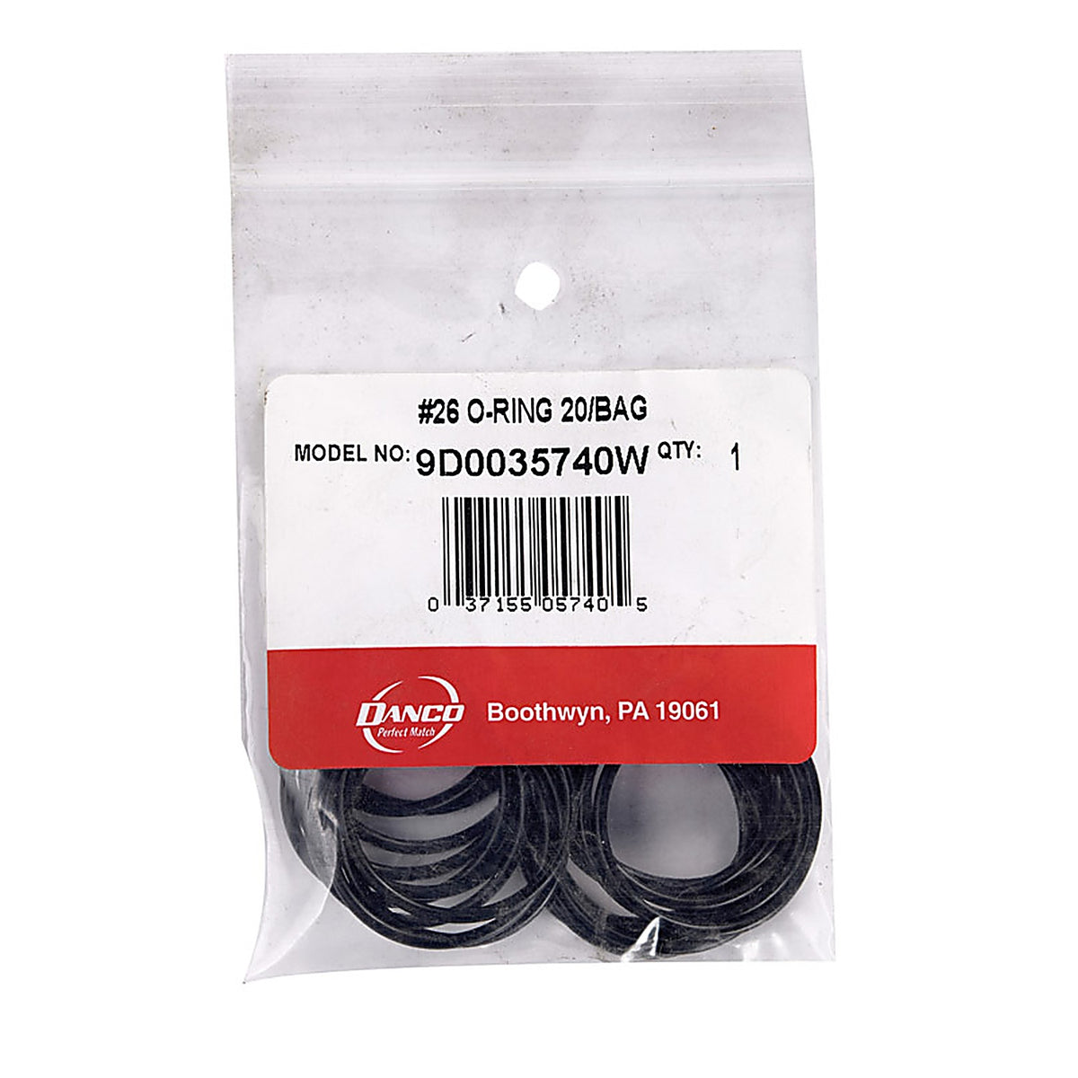 Danco - 35740W - 1-3/16 in. D X 1-1/16 in. D Rubber O-Ring 20 pk