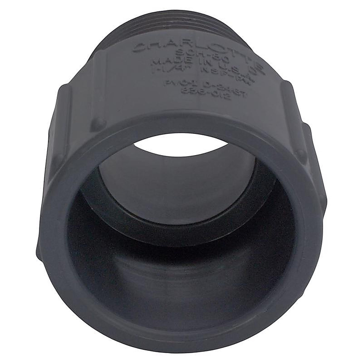 Charlotte Pipe - PVC081091200 - 1-1/4 in. Slip x 1-1/4 in. Dia. MPT PVC Adapter