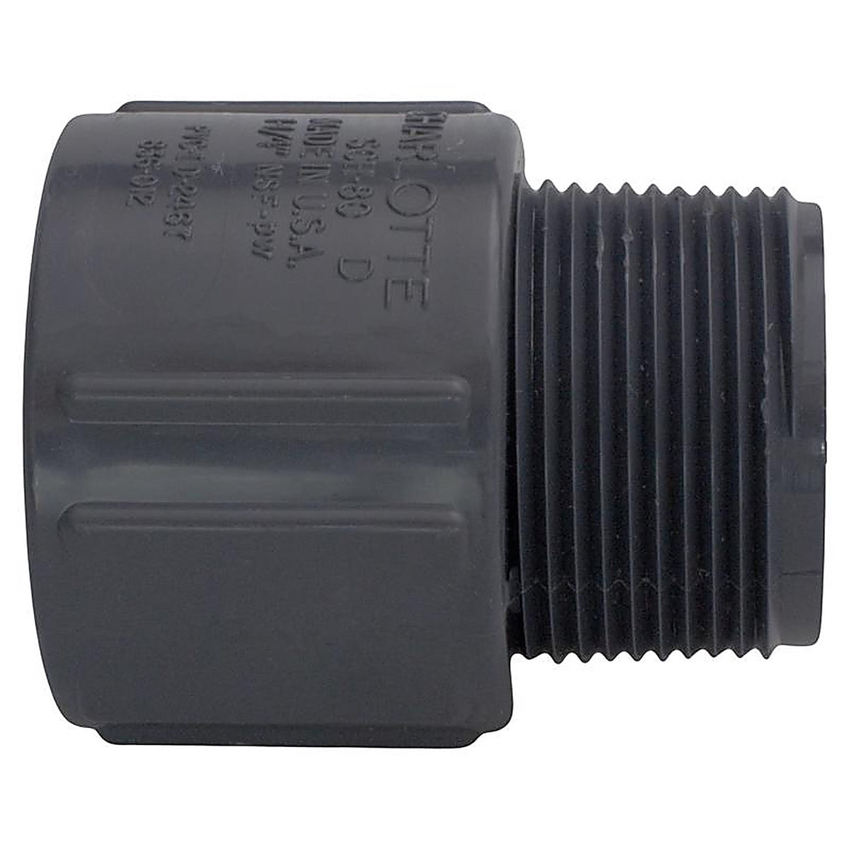 Charlotte Pipe - PVC081091200 - 1-1/4 in. Slip x 1-1/4 in. Dia. MPT PVC Adapter