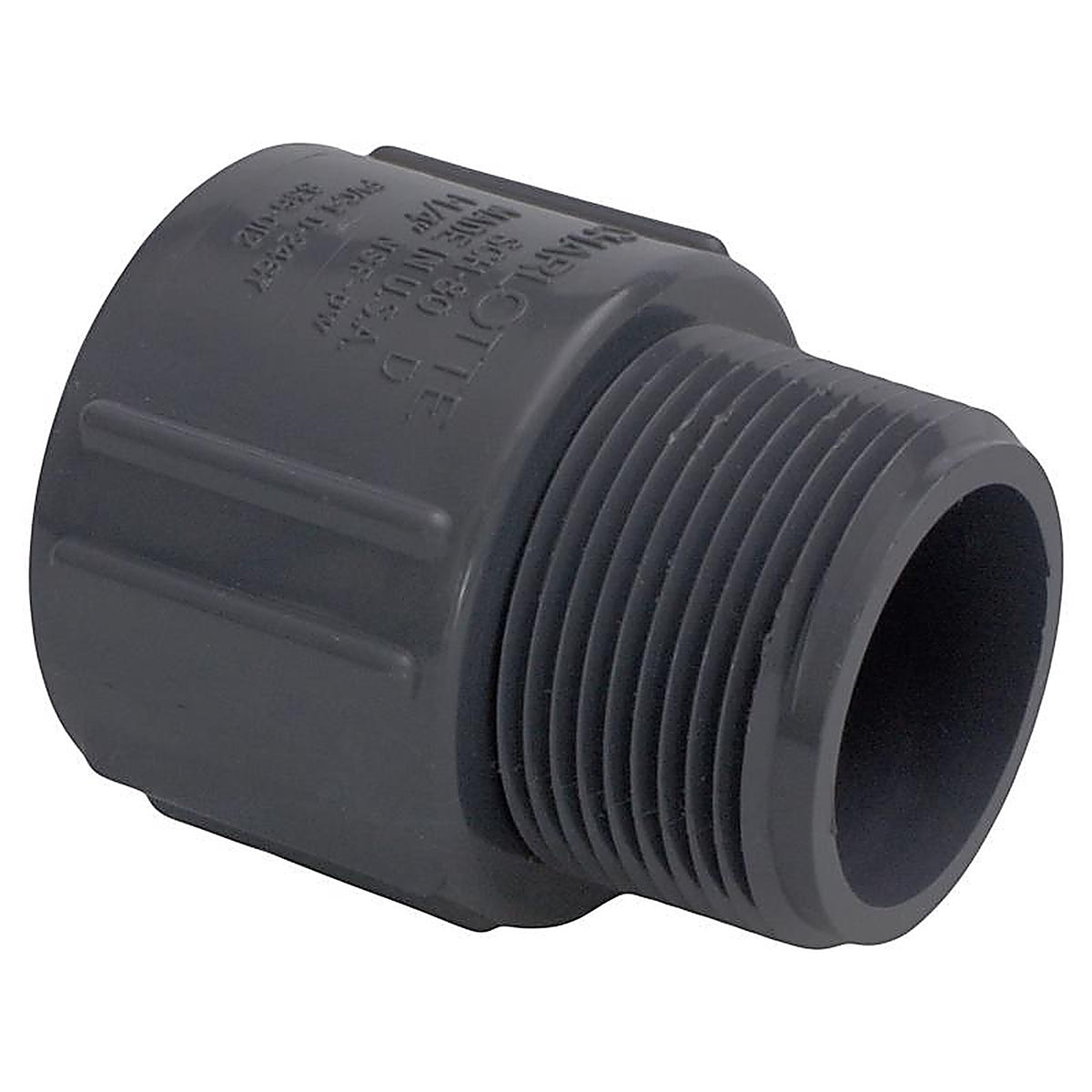 Charlotte Pipe - PVC081091600 - Schedule 80 2 in. Slip x 2 in. Dia. MPT PVC Adapter