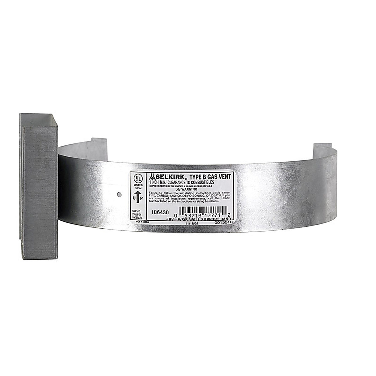 Selkirk - 106430 - 6 in. Aluminum/Steel Wall Support/Band Assembly