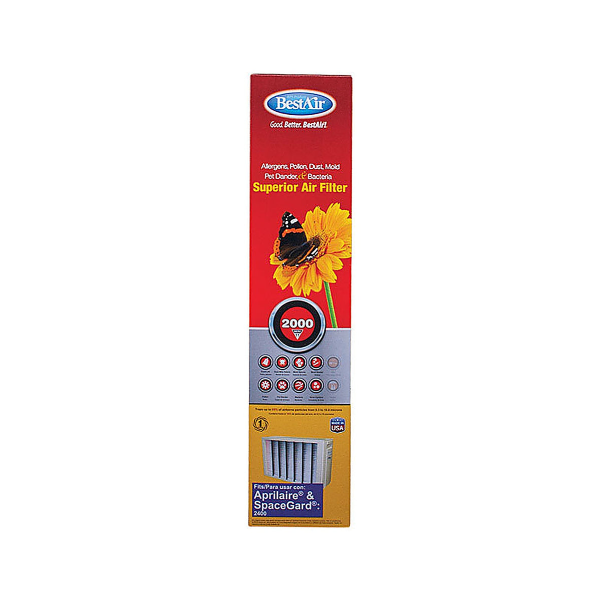 BestAir - A401-SG4-11R - 27 in. W x 16 in. H x 6 in. D 11 MERV Pleated Air Filter