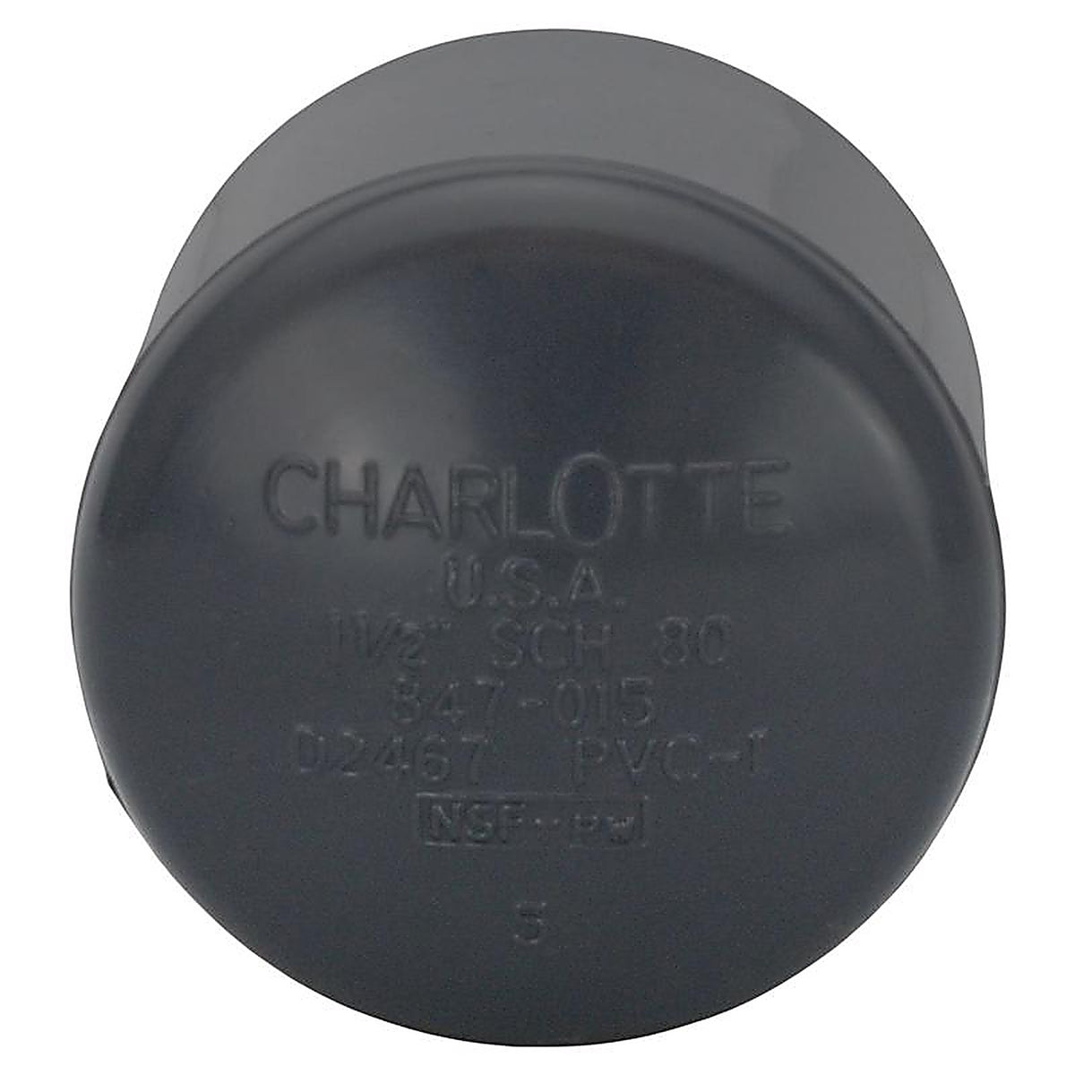 Charlotte Pipe - PVC081161800 - Schedule 80 1-1/2 in. Slip x 1-1/2 in. Dia. FPT PVC Cap