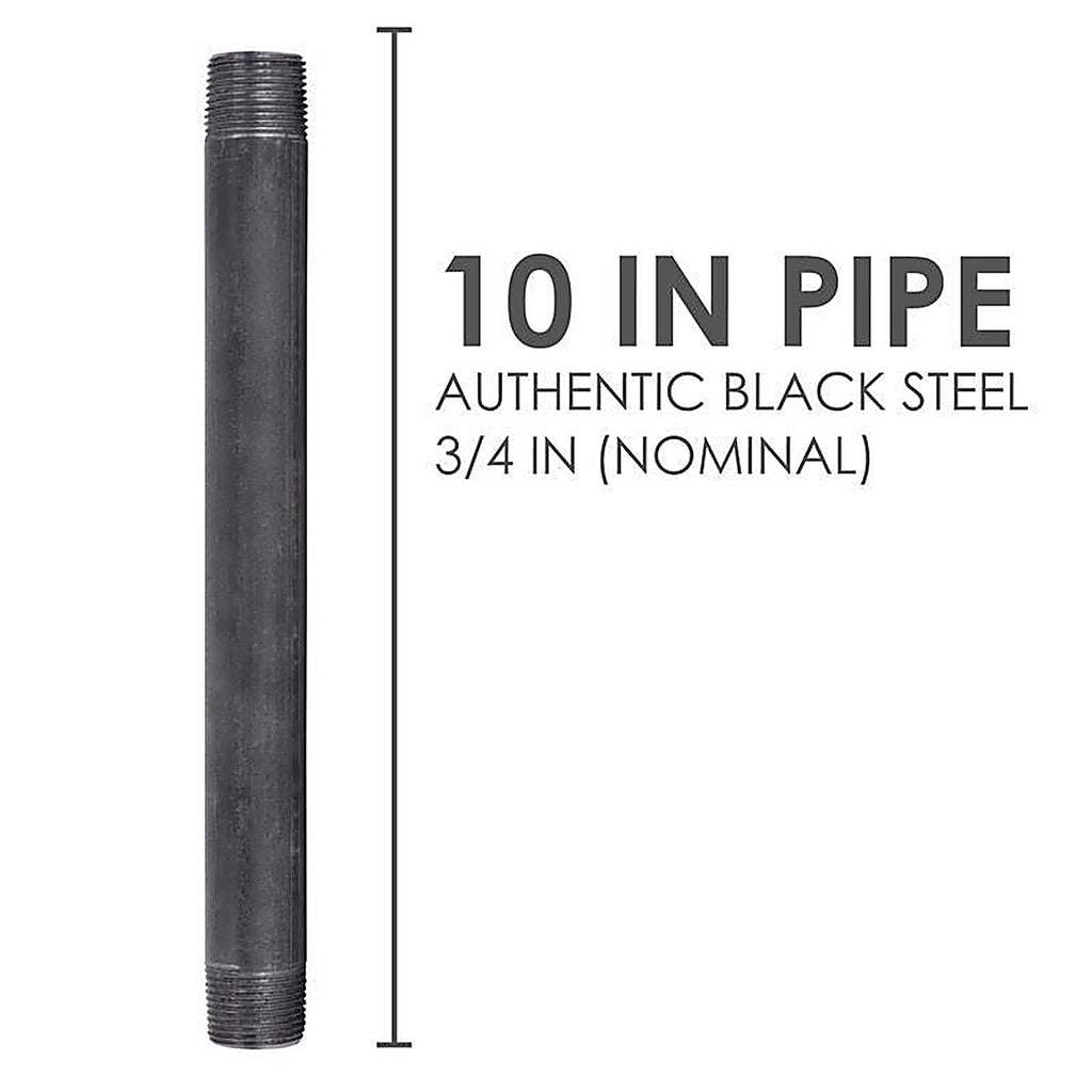 STZ Industries - 302U34X10 - 3/4 in. MIP each X 3/4 in. D MIP Black Steel 10 in. L Nipple
