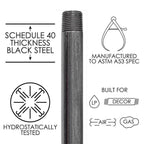 STZ Industries - 302U34X10 - 3/4 in. MIP each X 3/4 in. D MIP Black Steel 10 in. L Nipple
